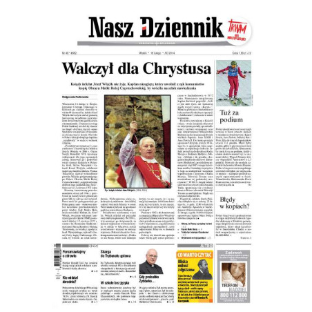 Nasz Dziennik z dnia 18.02.2014 wydanie PDF