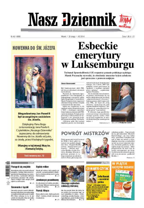 Nasz Dziennik z dnia 25.02.2014 wydanie PDF