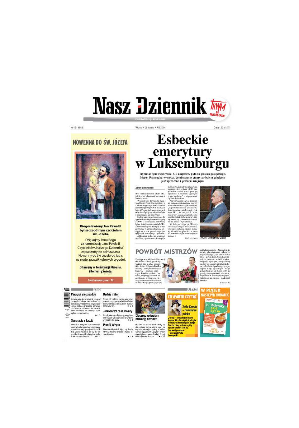Nasz Dziennik z dnia 25.02.2014 wydanie PDF