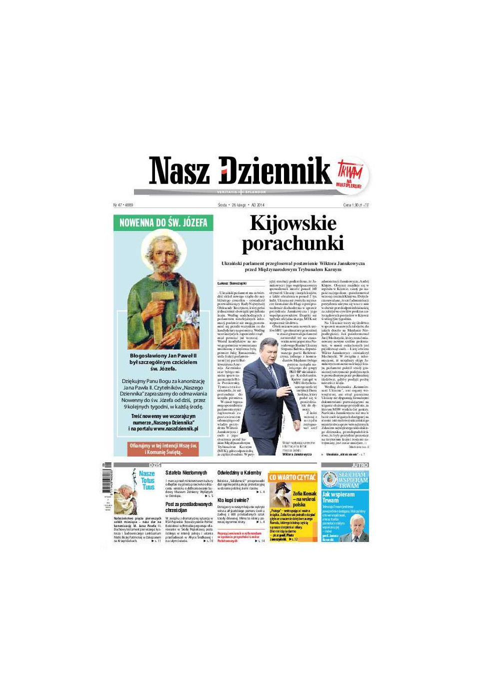 Nasz Dziennik z dnia 26.02.2014 wydanie PDF