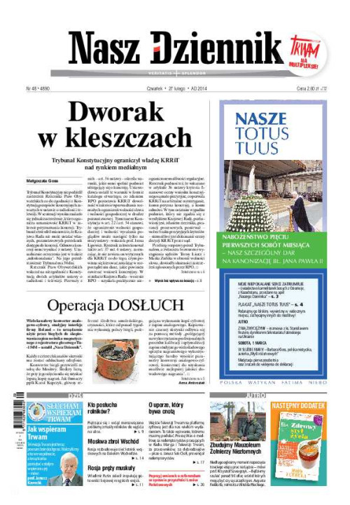 Nasz Dziennik z dnia 27.02.2014 wydanie PDF