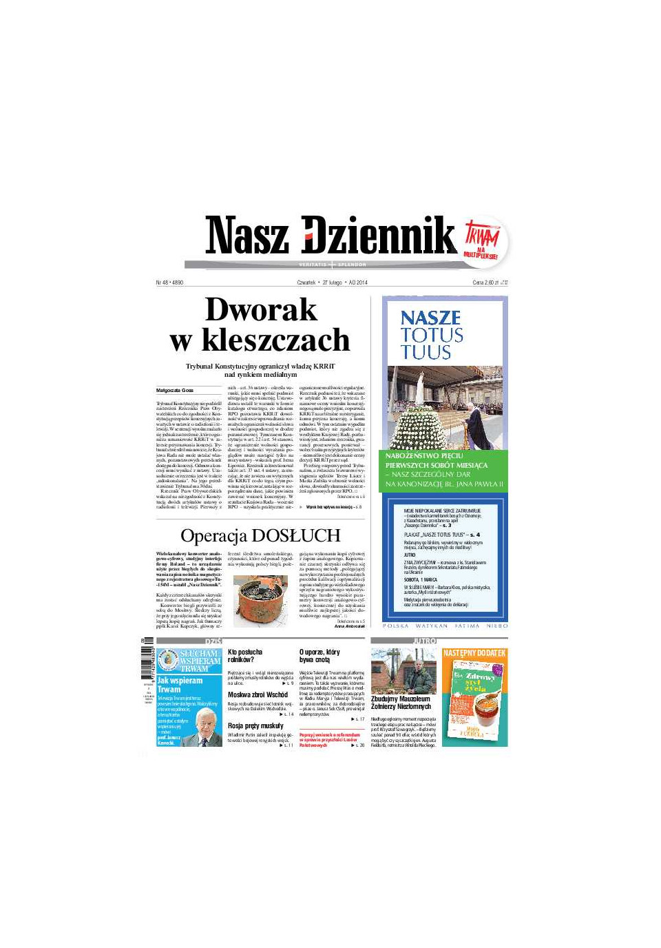 Nasz Dziennik z dnia 27.02.2014 wydanie PDF