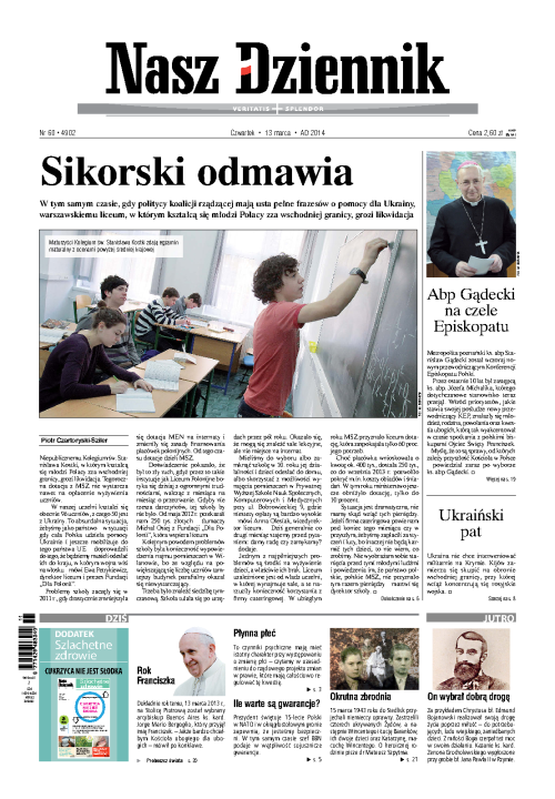 Nasz Dziennik z dnia 13.03.2014 wydanie PDF