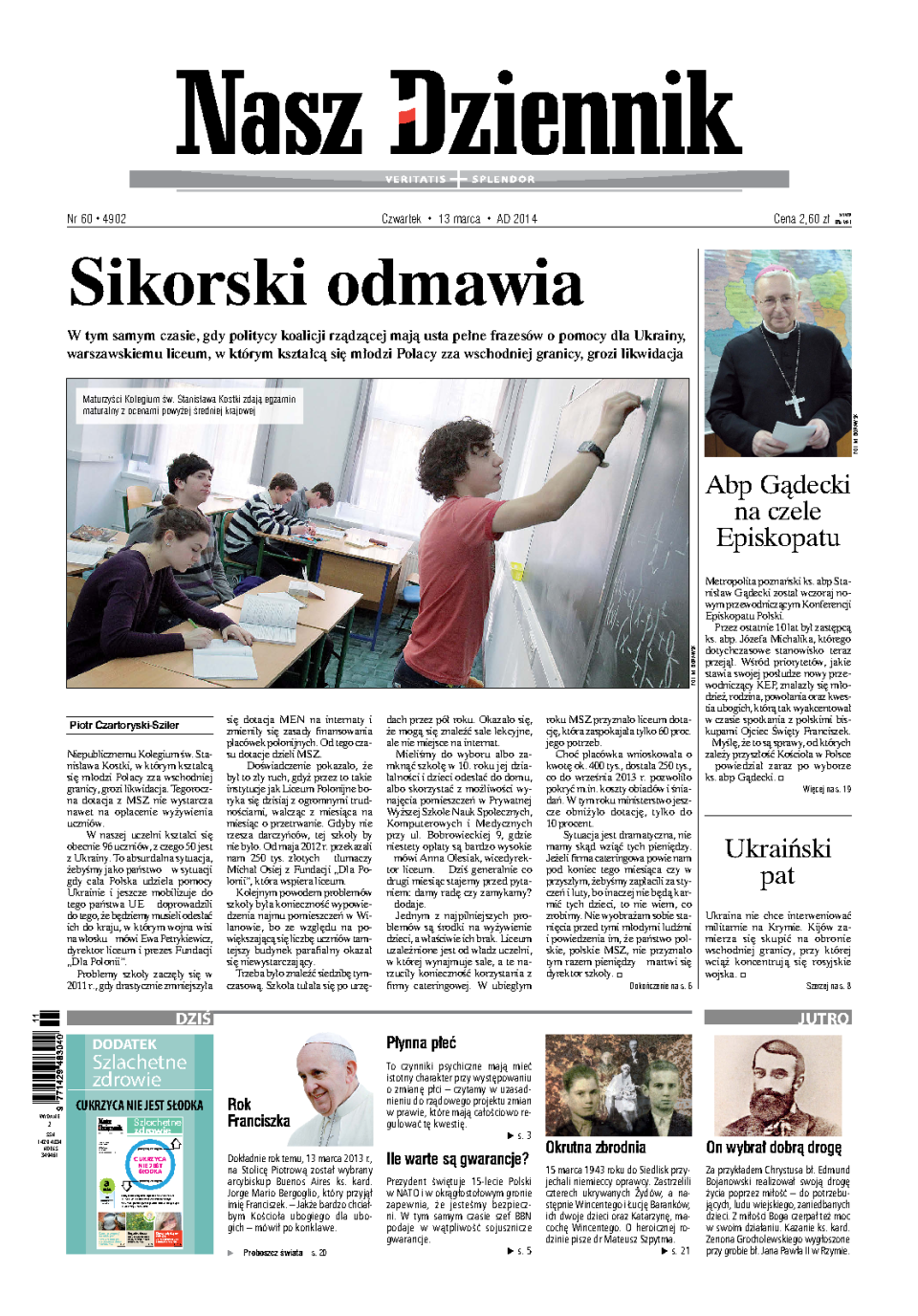 Nasz Dziennik z dnia 13.03.2014 wydanie PDF