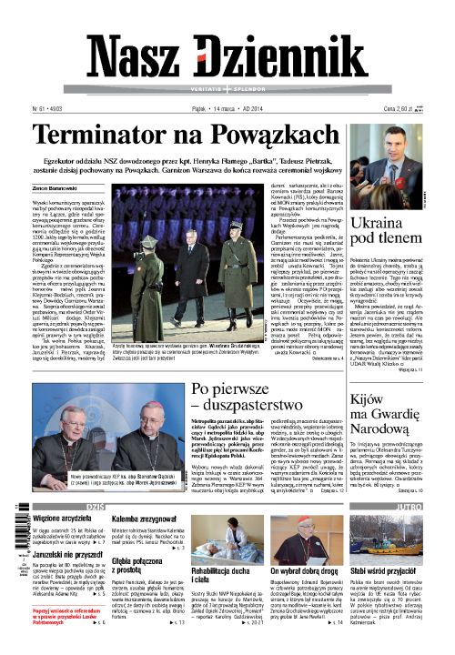 Nasz Dziennik z dnia 14.03.2014 wydanie PDF