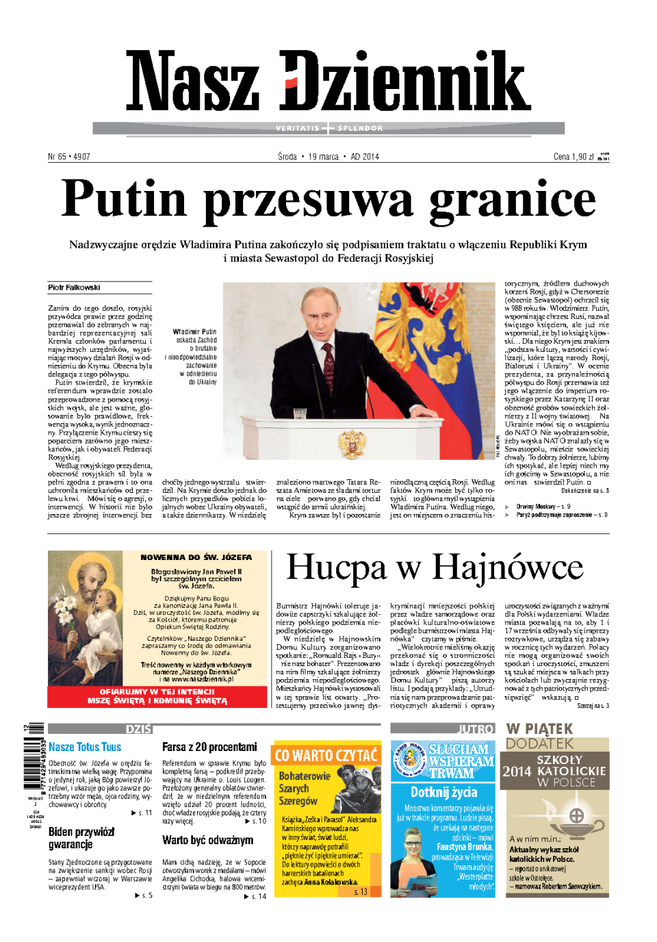 Nasz Dziennik z dnia 19.03.2014 wydanie PDF