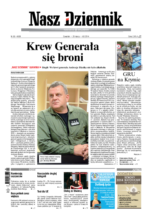 Nasz Dziennik z dnia 20.03.2014 wydanie PDF