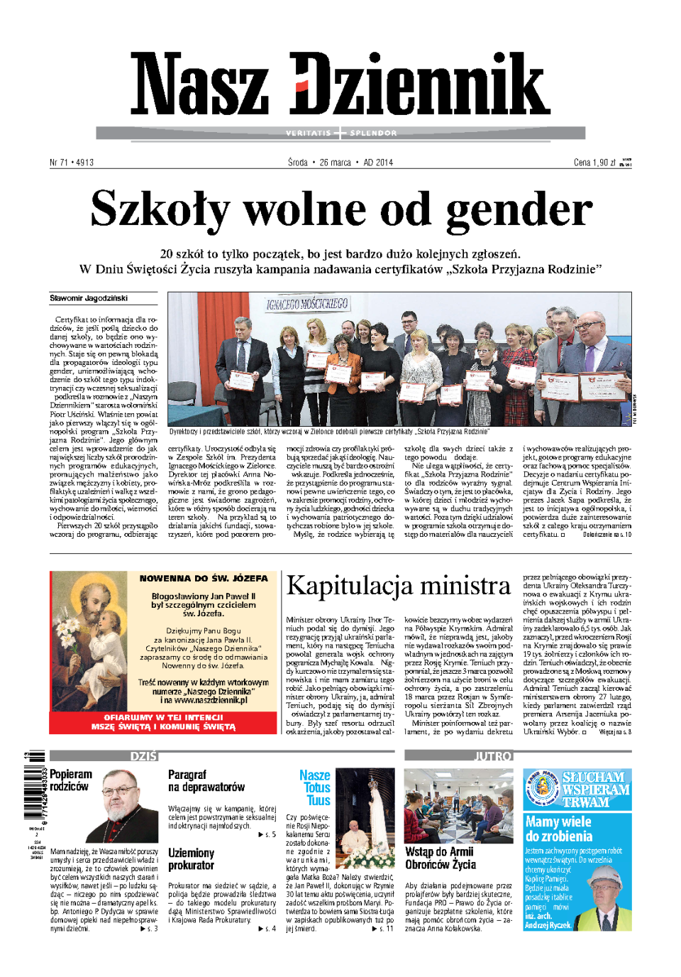 Nasz Dziennik z dnia 26.03.2014 wydanie PDF