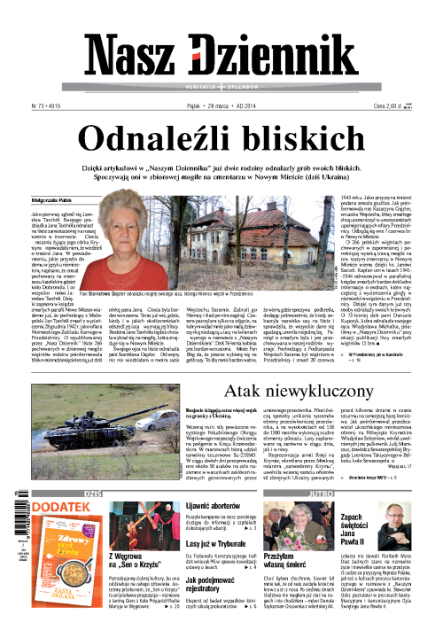 Nasz Dziennik z dnia 28.03.2014 wydanie PDF