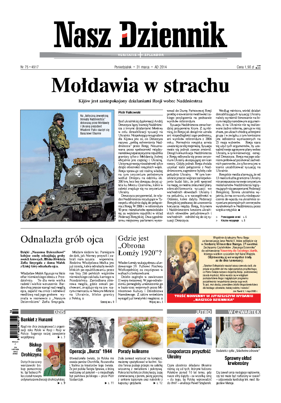 Nasz Dziennik z dnia 31.03.2014 wydanie PDF