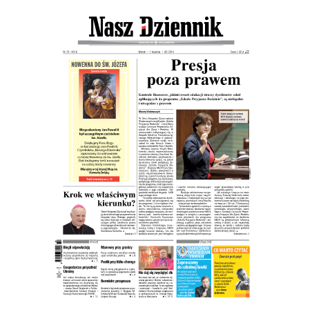 Nasz Dziennik z dnia 01.04.2014 wydanie PDF