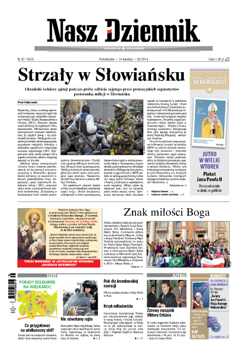 Nasz Dziennik z dnia 14.04.2014 wydanie PDF