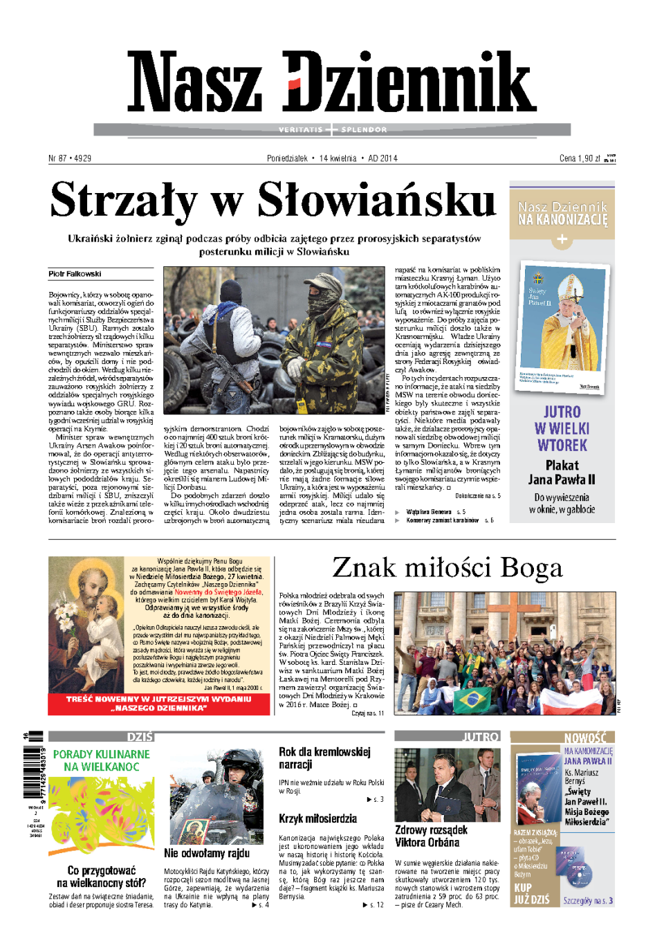 Nasz Dziennik z dnia 14.04.2014 wydanie PDF