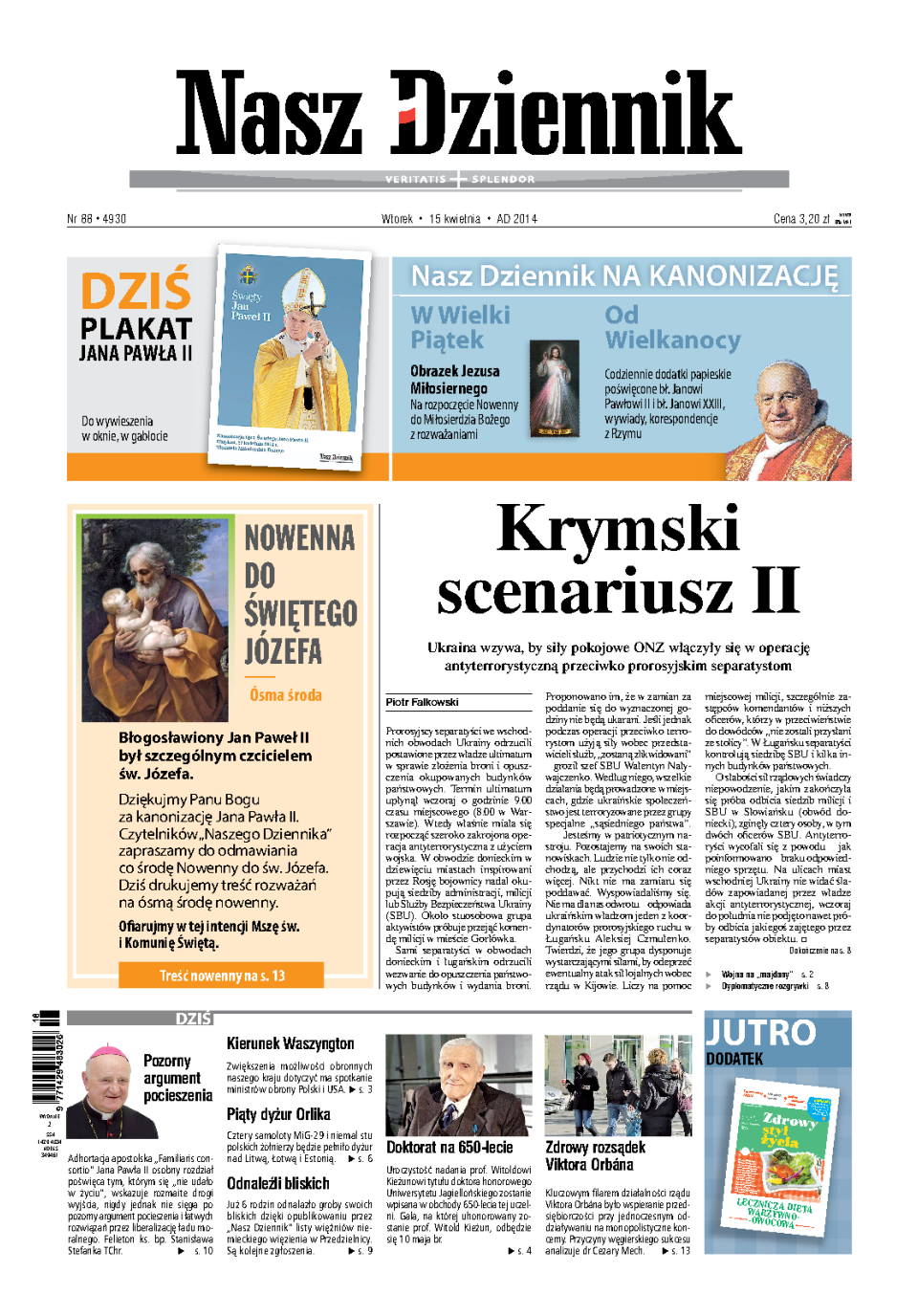 Nasz Dziennik z dnia 15.04.2014 wydanie PDF
