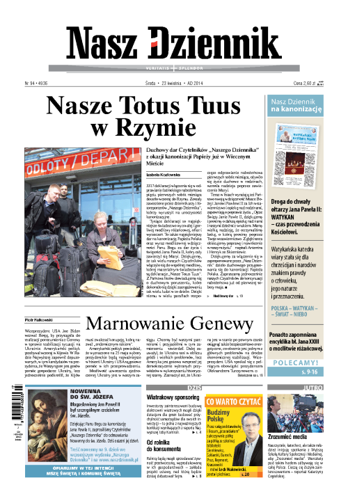 Nasz Dziennik z dnia 23.04.2014 wydanie PDF