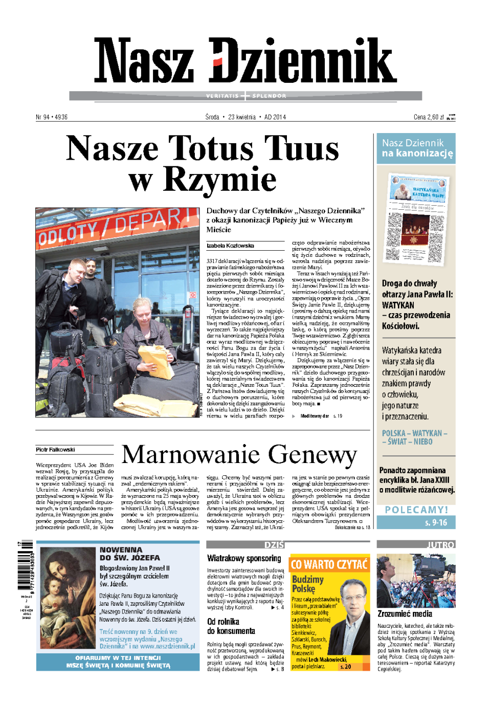 Nasz Dziennik z dnia 23.04.2014 wydanie PDF