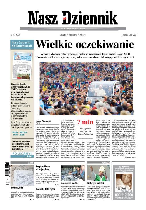 Nasz Dziennik z dnia 24.04.2014 wydanie PDF