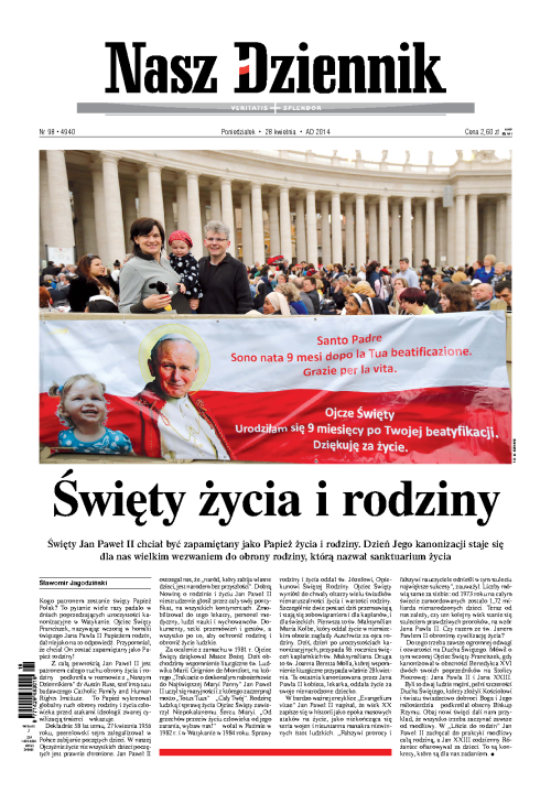 Nasz Dziennik z dnia 28.04.2014 wydanie PDF