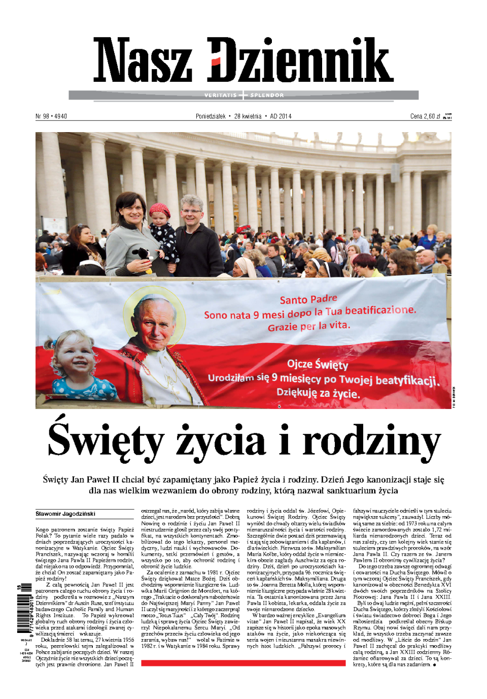 Nasz Dziennik z dnia 28.04.2014 wydanie PDF
