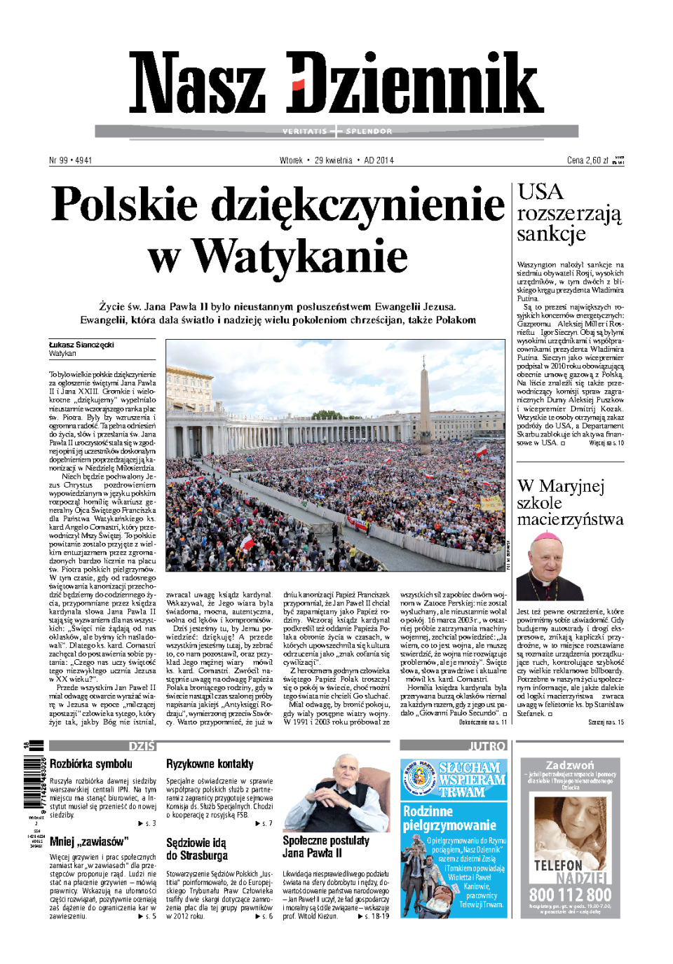 Nasz Dziennik z dnia 29.04.2014 wydanie PDF