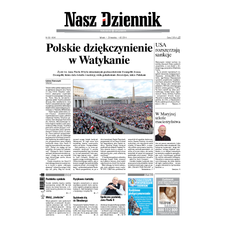 Nasz Dziennik z dnia 29.04.2014 wydanie PDF