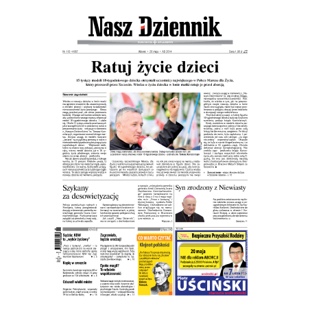 Nasz Dziennik z dnia 20.05.2014 wydanie PDF