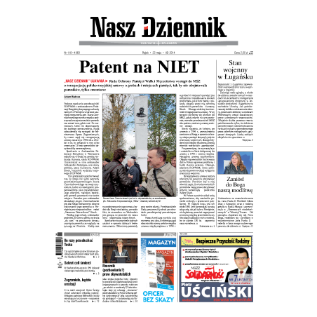 Nasz Dziennik z dnia 23.05.2014 wydanie PDF