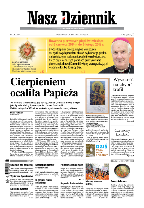 Nasz Dziennik z dnia 31.05.2014 wydanie PDF