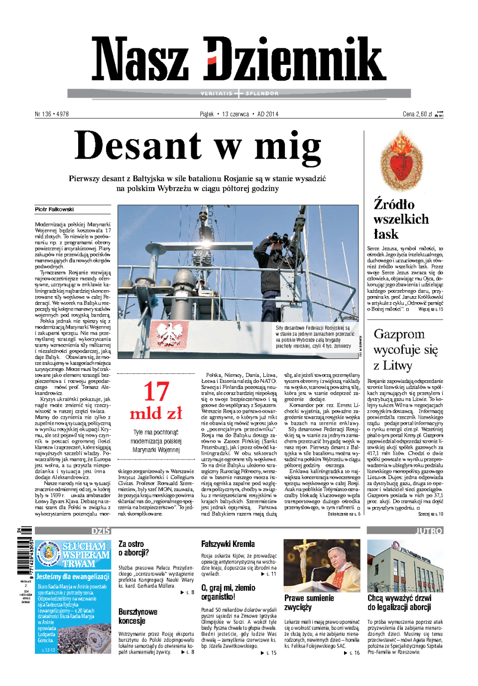 Nasz Dziennik z dnia 13.06.2014 wydanie PDF