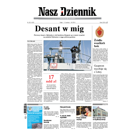Nasz Dziennik z dnia 13.06.2014 wydanie PDF