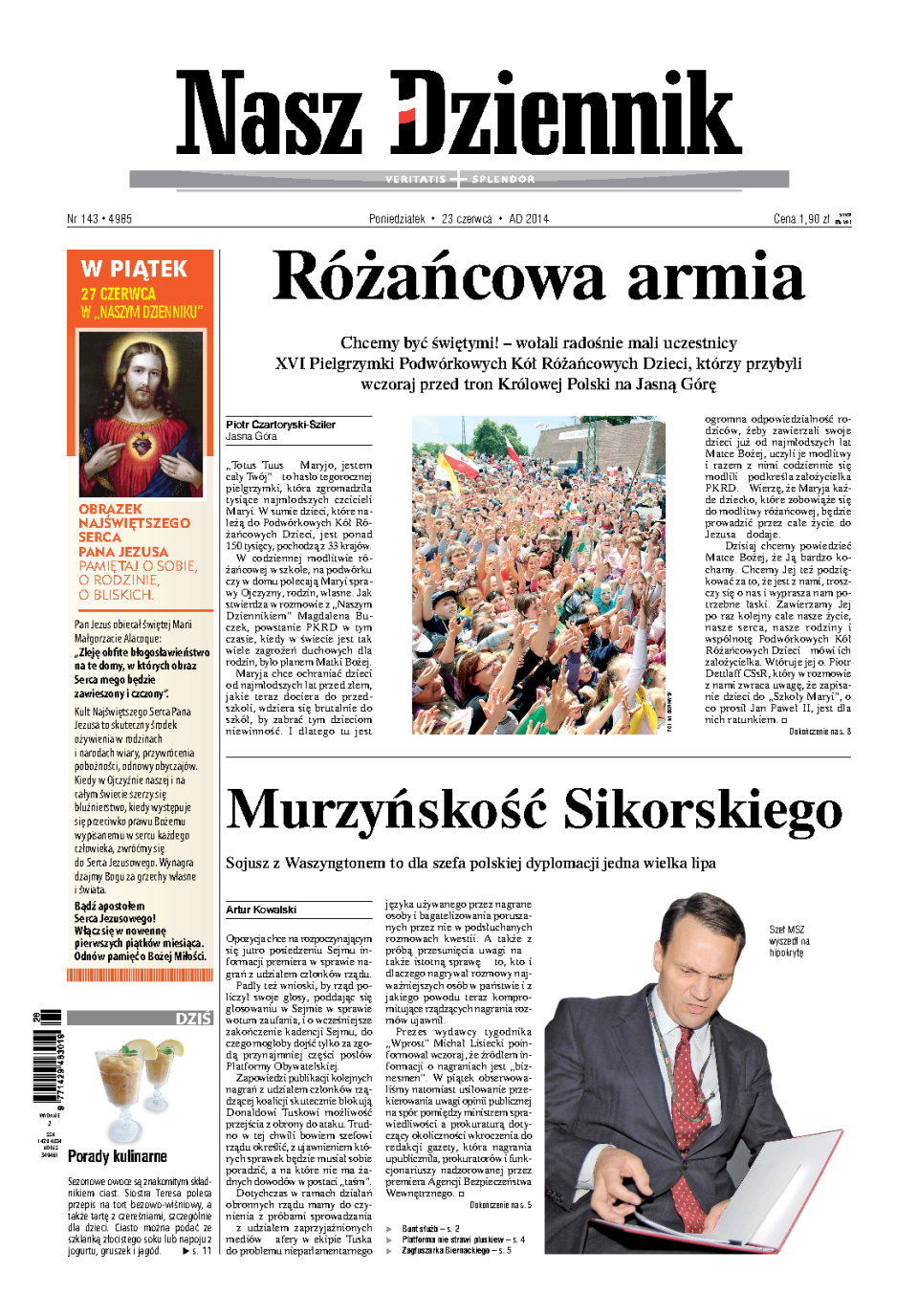 Nasz Dziennik z dnia 23.06.2014 wydanie PDF