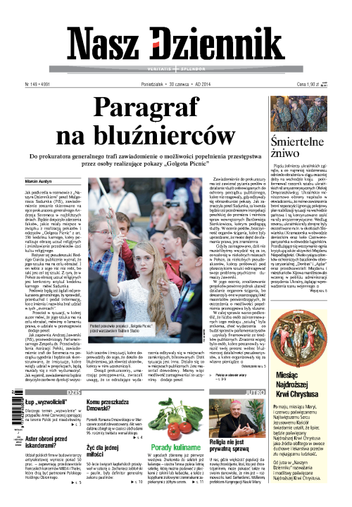 Nasz Dziennik z dnia 30.06.2014 wydanie PDF