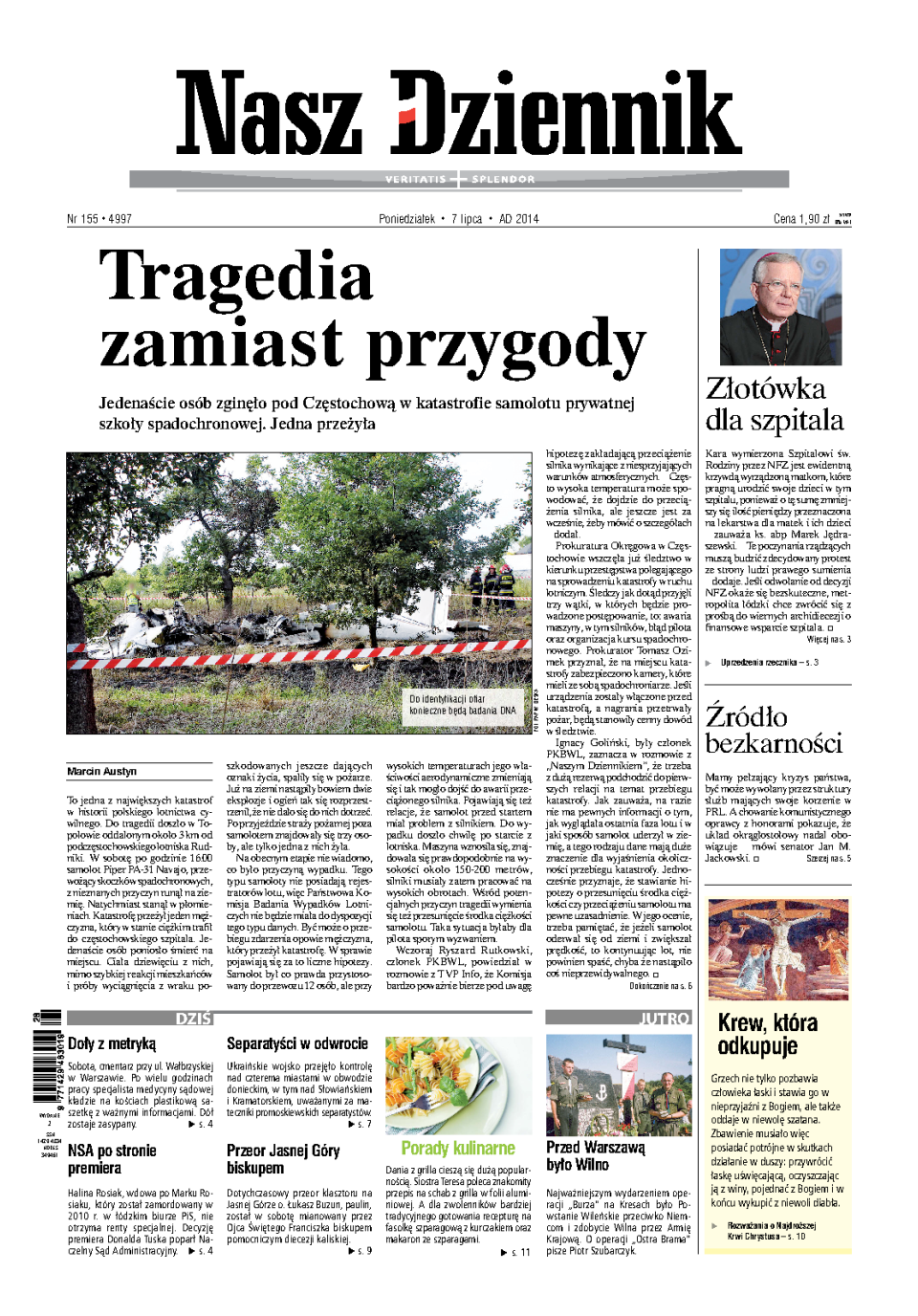 Nasz Dziennik z dnia 07.07.2014 wydanie PDF