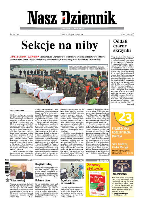 Nasz Dziennik z dnia 23.07.2014 wydanie PDF