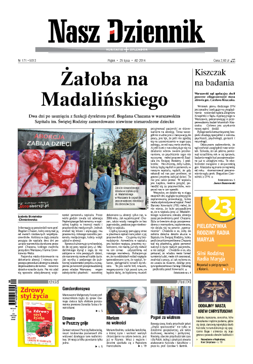 Nasz Dziennik z dnia 25.07.2014 wydanie PDF