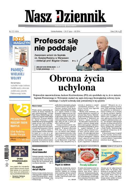 Nasz Dziennik z dnia 26.07.2014 wydanie PDF