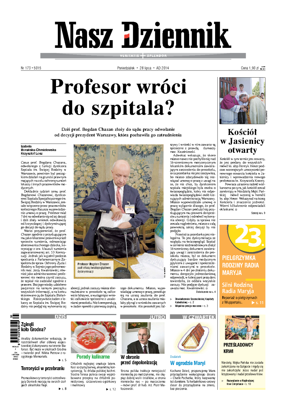 Nasz Dziennik z dnia 28.07.2014 wydanie PDF