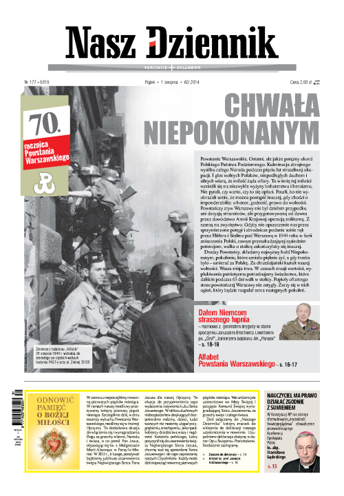 Nasz Dziennik z dnia 01.08.2014 wydanie PDF