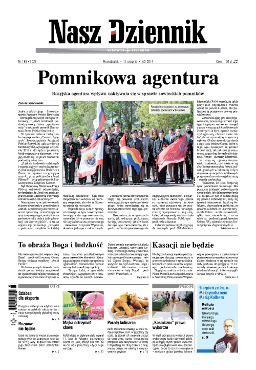 Nasz Dziennik z dnia 11.08.2014 wydanie PDF
