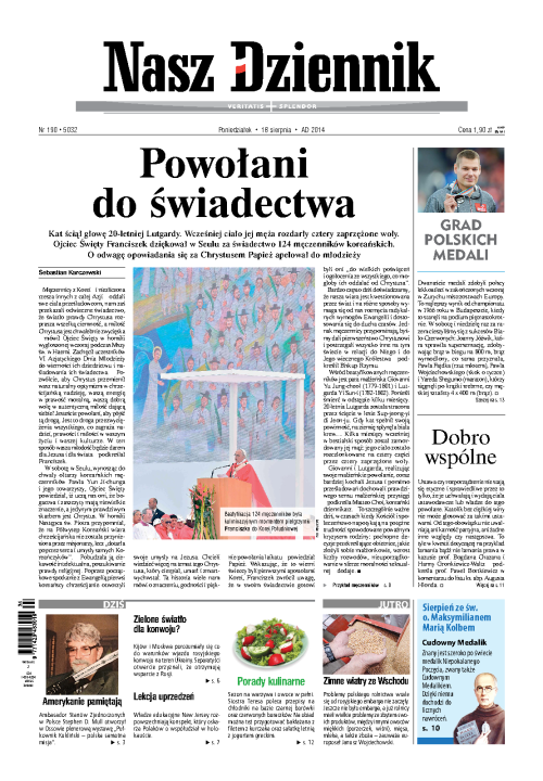 Nasz Dziennik z dnia 18.08.2014 wydanie PDF