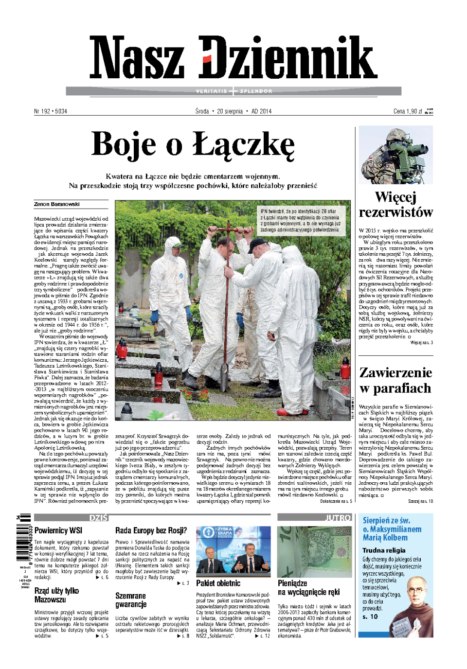 Nasz Dziennik z dnia 20.08.2014 wydanie PDF