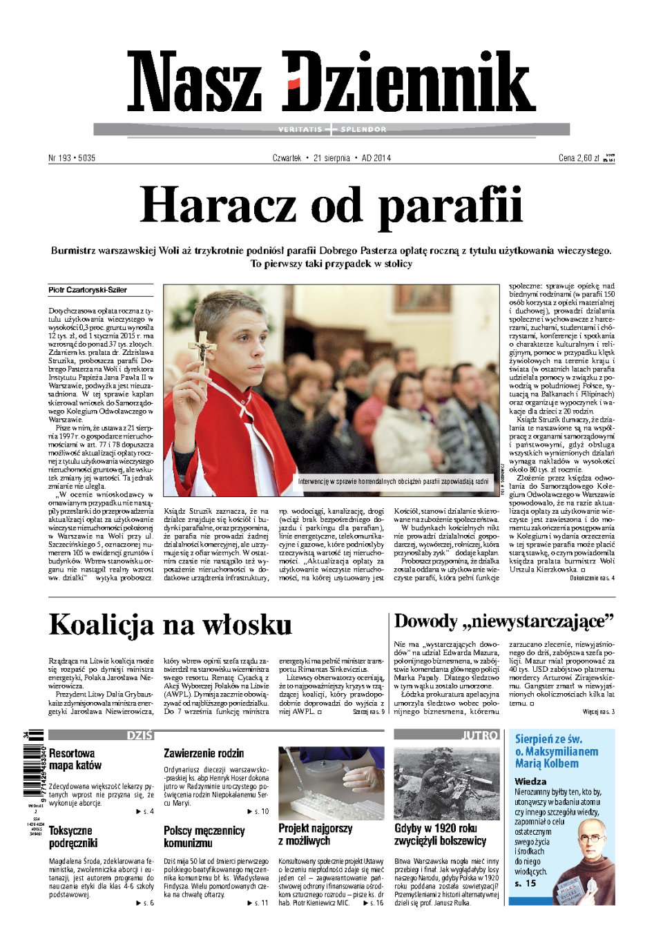 Nasz Dziennik z dnia 21.08.2014 wydanie PDF