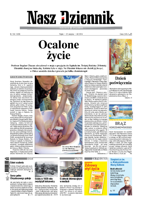Nasz Dziennik z dnia 22.08.2014 wydanie PDF
