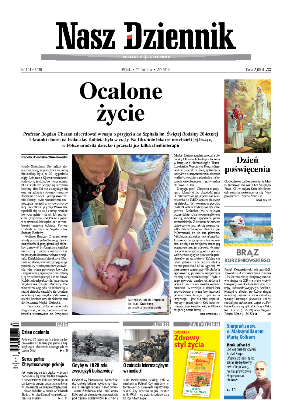 Nasz Dziennik z dnia 22.08.2014 wydanie PDF