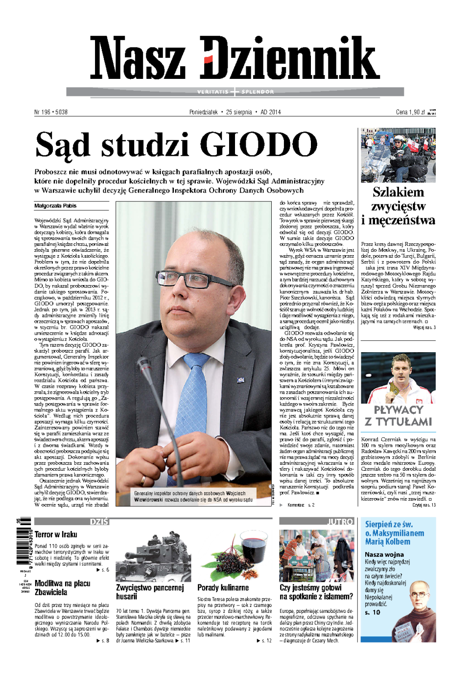 Nasz Dziennik z dnia 25.08.2014 wydanie PDF