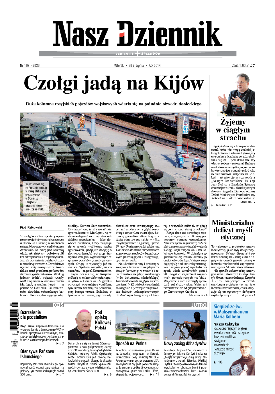 Nasz Dziennik z dnia 26.08.2014 wydanie PDF