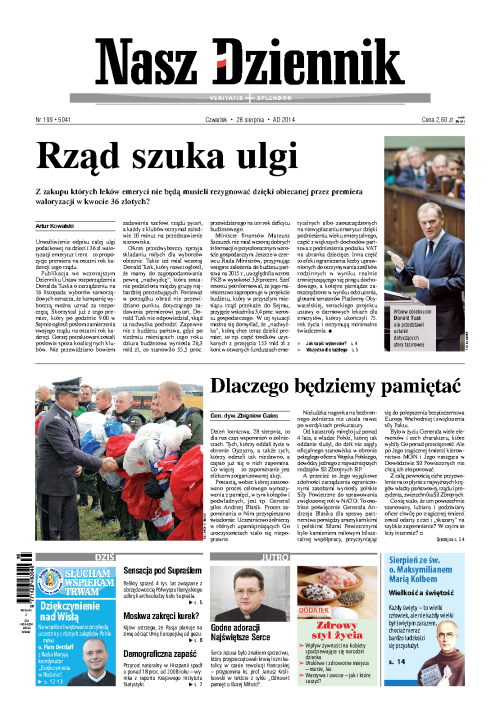 Nasz Dziennik z dnia 28.08.2014 wydanie PDF