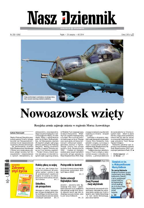 Nasz Dziennik z dnia 29.08.2014 wydanie PDF
