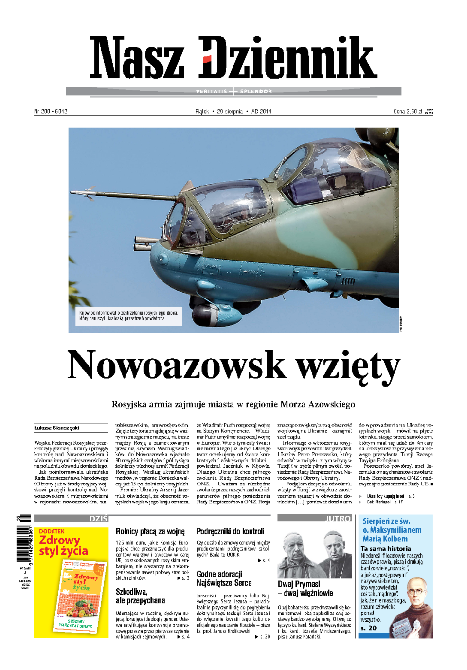 Nasz Dziennik z dnia 29.08.2014 wydanie PDF
