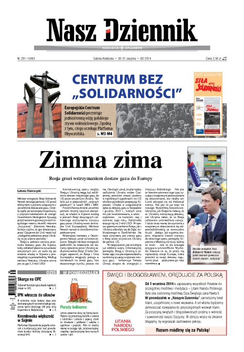 Nasz Dziennik z dnia 30.08.2014 wydanie PDF